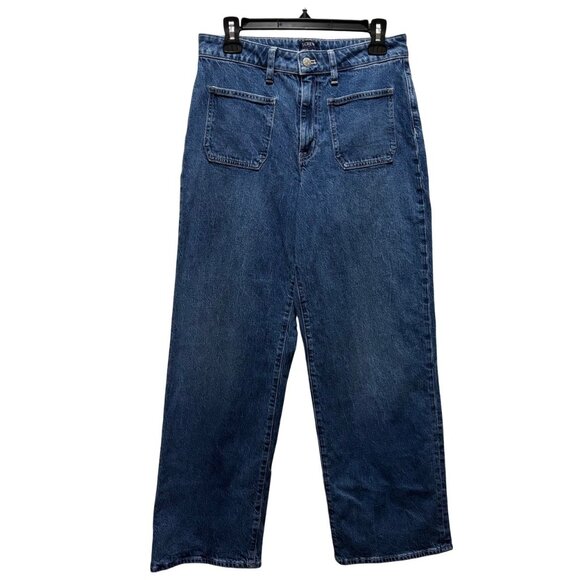 J.Crew Womens Curvy Full-Length Wide Leg High Rise Jeans Size 29 Dark Indigo - Picture 6 of 9